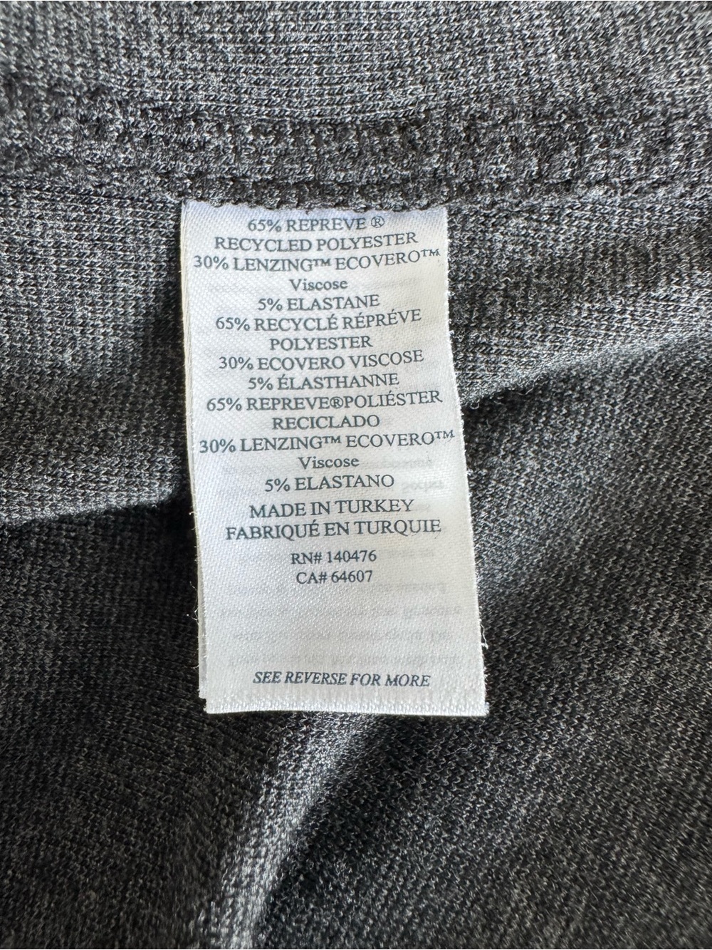 Faherty Charcoal Long-Sleeve Button Shirt Dress - Picture 12 of 12